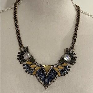 Elegant Gold and Silver Statement Necklace
